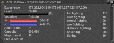 Signature for player Rick Dashow